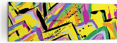 Produktbild von Bild auf Leinwand - Leinwandbild - Abstraktion modern - 160x50cm - Wand Bild - Wanddeko - Leinwanddruck - Bilder - Kunstdruck - Wanddekoration - Leinwand bilder - Wandkunst - AB160x50-4111