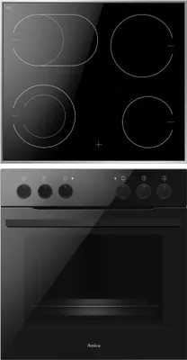 Produktbild von Amica EHCX 933 000 S, Keramik, 4 Zone(n), Keramik, Schwarz, Drehregler, 57,5 cm