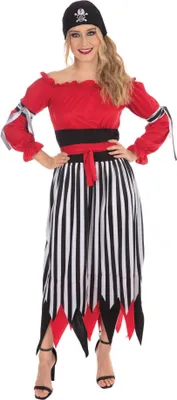 Image de Costume de pirate rouge pour adultes