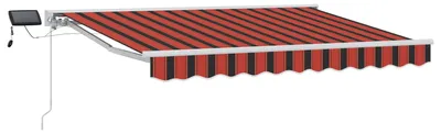 Obrázek produktu pro Manuální rám markýzy s LED Oranžová, Černá a Bílá 3,5 x 2 m
