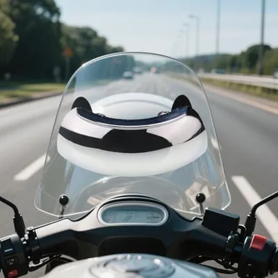 Obrázok produktu pre Zrkadlo pre motocykle s 180-stupňovým širokouhlým výhľadom a nastaviteľným držiakom pre štítok a riadidlá