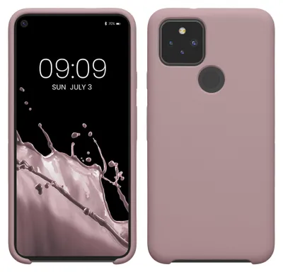 Produktbild von kwmobile Handyhülle für Google Pixel 5 Hülle - Case Silikon - Kabelloses Laden - Schutzhülle Cover in Nude Lilac