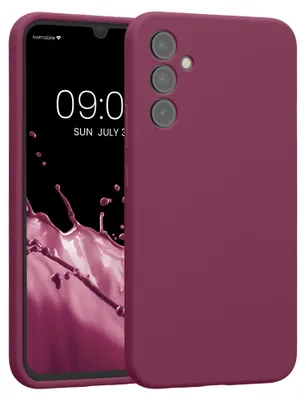 Produktbild von kwmobile Hülle kompatibel mit Samsung Galaxy A34 5G - Hülle Silikon gummiert - Handyhülle - Handy Case in Bordeaux Violett