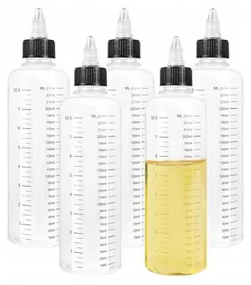 Obrázek produktu pro Sada 5 kusů plastových lahví na mačkání 250 ml