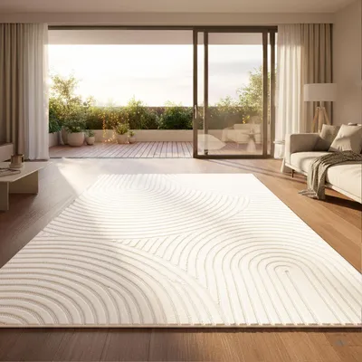 Produktbild von Moderner Kurzflor Teppich Wohnzimmer Schlafzimmer Skandinavisch In&Outdoor geeignet