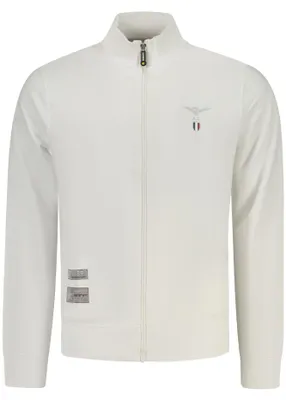 Produktbild von Elegantes Herren-Sweatshirt mit Reißverschluss in Weiß - Stilvoll & Praktisch