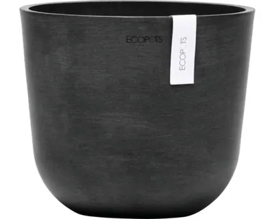 Produktbild von Blumentopf Ecopots Oslo Kunststoff Ø 19 cm H 16,5 cm dunkelgrau