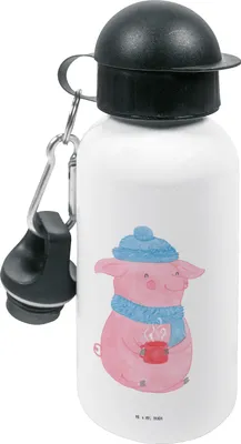Produktbild von Mr. & Mrs. Panda Trinkflasche Schwein Glühwein - Weiß - Geschenk, Trinkbehälter, Glühschwein, Weihnachten, für den Kindergarten, Kinder, Weihnachtsmarkt, Punsch