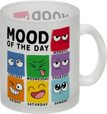 Produktbild von Emotionen Glas Tasse mit Spruch Mood of the Day