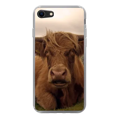 Produktbild von MuchoWow® Handyhülle Schutzhülle Hülle für iPhone SE 2022 Schottischer Highlander - Tiere - Berg Silikon Softcase Handy Hülle - Schutzhülle