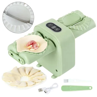 Produktbild von Teigtaschenmaschine,elektrisch verstellbare Teigtaschenmaschine, einfach zu bedienen,schnelles Formen,für die Herstellung von Gebäck zu Hause (grün)