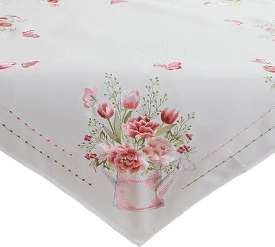 Produktbild von Tischdecke LEA Blumenstrauß & Gießkanne Polyester 85 x 85 cm