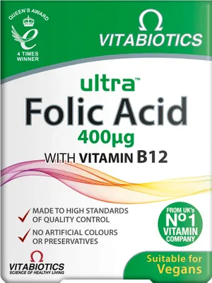 Obrázok produktu pre Vitabiotics Ultra Kyselina listov 400g, 60 tabliet