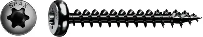 Produktbild von SPAX Tellerkopfschraube Vollgewinde schwarz 3,5 x 12 mm - 200 St.