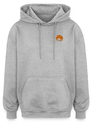 Produktbild von Spreadshirt Pumuckl Stickdesign Uni Oversize Hoodie, M, Grau meliert