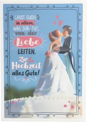 Produktbild von Depesche 3D Foto Klappkarte Glückwunschkarte zur Hochzeit 001