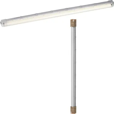 Produktbild von Osram LED Feuchtraumwannenleuchte Damp Proof 150cm Grau IP65 1 x 19W G13 1700lm Neutralweiß 4000K