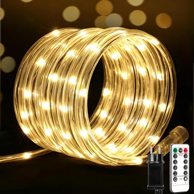 Lichtkette 50 m, 500 LEDs, warmweiß, IP65, mit Fernbedienung