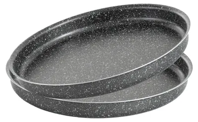Immagine prodotto di Teglia rotonda per pizza da 34 cm in alluminio - Set da 2