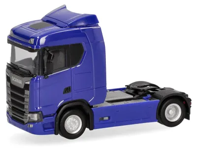 Productafbeelding van Herpa vrachtwagen Scania CS 20 ND, miniatuurmodel 1:87, ultramarijnblauw
