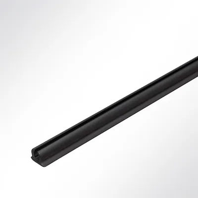 Produktbild von Lysel® Kederschiene Kederleiste Kunststoff Schwarz Länge 3m für Keder 5,5 - 7,5mm