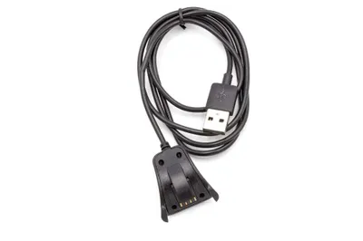 Produktbild von vhbw USB Ladekabel kompatibel mit TomTom Golfer 2, 2 SE Smartwatch Fitnesstracker - Dockingstation Schwarz, 97 cm