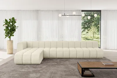Produktbild von ALTDECOR Modulares Sofa Ecksofa in L-Form - Darnel-L3 - 387x177x70 cm Beige - Corner modular Sofa Eckcouch Couch Wohnlandschaft Cauchsofa Bodensofa Polstersofa
