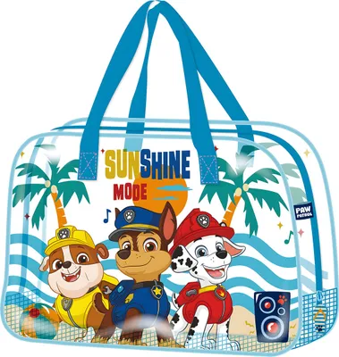 Produktbild von Maxi-Strandtasche XXL Paw Patrol 50 cm – Rubble, Chase und Marshall