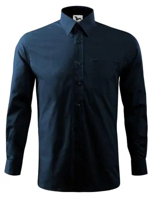 Image de Malfini - Chemise "Style" pour hommes, manches longues, modèle PP17431 (3XL), couleur bleu marine foncé