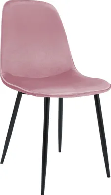Produktbild von CLP Esszimmerstuhl Maryam gepolstert mit Rückenlehne rosa Material Samt