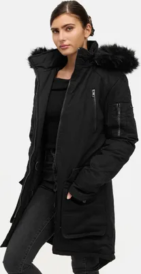 Produktbild von Harvey F Damen Winterjacke Kapuze Schwarz M