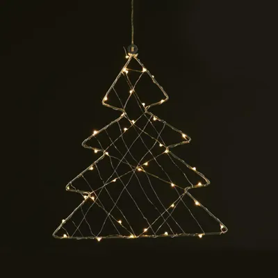 Obrázek produktu pro ACA Lighting 1D kovový závěsný strom, 40 mini LED 220-240V, teplá bílá, IP44, 28.5x29.5cm, 3m transparentní napájecí kabel X064014250