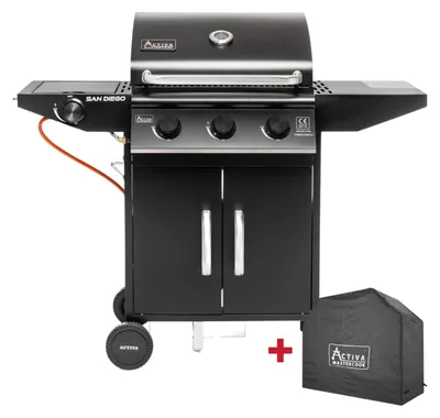Zdjęcie produktu dla ACTIVA GRILL GAZOWY SAN DIEGO 3+1 (9,6 + 3,2 kW) - 19689GD