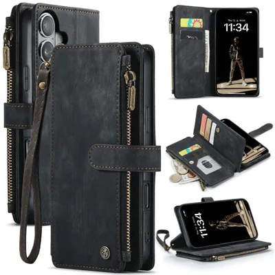 Produktbild von Schutzhülle für iPhone 16 Plus Klapphülle Fliphülle Tasche Zipper Cover Case Geldbörse