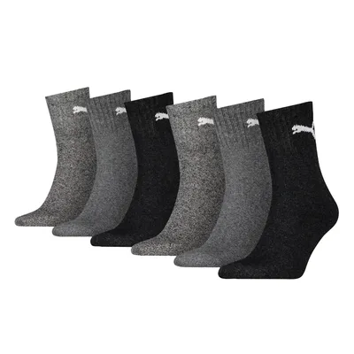Produktbild von PUMA Unisex Sportsocken, 6er Pack - Short Crew Socks, ECOM, Logo, einfarbig Grau 43-46