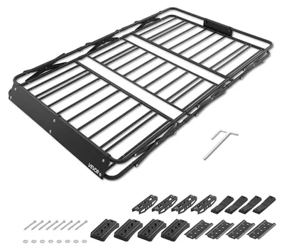 Produktbild von VEVOR Dachgepäckträger, 130,5 x 91,5 x 12,7 cm Dachgepäckträger mit 15 Cu Ft wasserdichtem Gepäckbeutel, 90 kg Tragfähigkeit Universeller Träger für SUV, Lkw