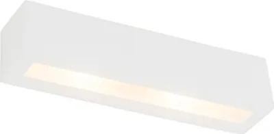 Produktbild von QAZQA - Moderne Wandleuchte weiß 2-flammig - Tjada Novo I Wohnzimmer I Schlafzimmer - Gips Rechteckig - LED geeignet G9