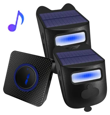 Produktbild von Drahtloser Bewegungsmelder-Alarmsystem für den Außenbereich, Reichweite 183 Meter, solarbetriebene Haussicherung