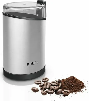 Produktbild von Krups GX204D10, Mühle mit Schlagmesser, 85 g, Silber, Metall, 12 Stück(e), 200 W