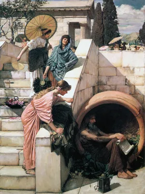 Produktbild von John William Waterhouse Kunstdruck Bild - Diogenes, 1882 (80 x 60 cm)