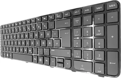 Produktbild von DE - Tastatur Keyboard mit Beleuchtung, Rahmen kompatibel für HP Pavilion DV6-7200