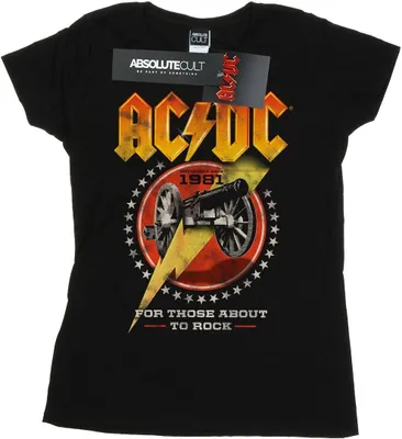 Produktbild von AC/DC - "For Those About To Rock 1981" T-Shirt für Damen BI4580 (M) (Schwarz)