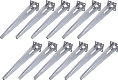 Produktbild von 12x Bodenhülse Einschlaghülse für Ø 34 mm Bodeneinschlaghülse 50 cm Länge Zaunpfahl verzinkt Aufnahme 100x100 mm