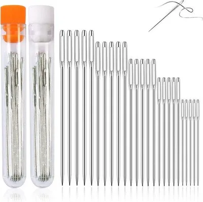 Obrázek produktu pro Sada jehel, 5 velikostí, nerezová ocel, 4–6 cm, pro ruční práce