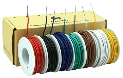Obrázok produktu pre Elektrické káble, prierez 0,2 mm², 24 AWG, 7 farieb, 63 metrov