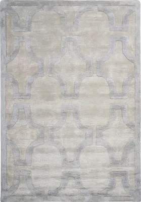 Produktbild von BELIANI Teppich Beige-Grau Viskose u. Wolle 160 x 230 cm Rechteckig Geometrisches Muster Kurzhaar Modern Wohnzimmer Schlafzimmer Esszimmer