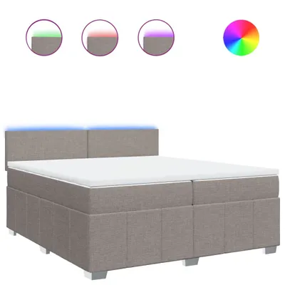 Produktbild von Cloris DesignMöbel Boxspringbett mit Matratze Taupe 200x200cm Stoff - Klassische Betten Bettrahmen DE393183