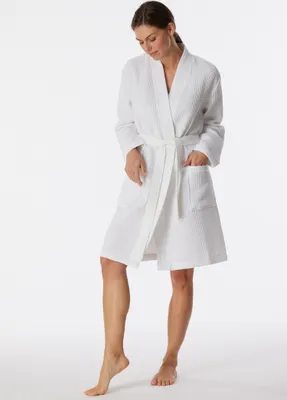 Produktbild von Schiesser Damen Bademantel Gr. L  dunkelblau