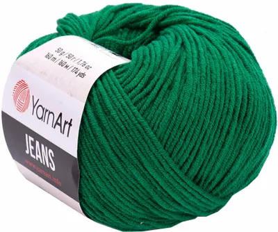 Zdjęcie produktu dla Yarn Art Jeans 52 Dark Green Przędza dziewiarska