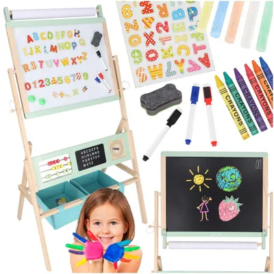 Produktbild von Doppelseitige Kreidetafel LULILO Kreide, Marker, Magnete, Ablagebehälter